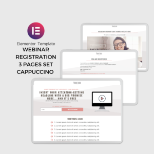 Elementor Template Video Optin Cappuccino