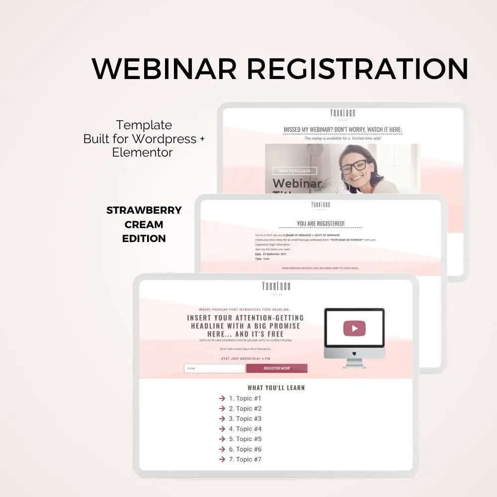 Strawberry Etsy webinar elementor