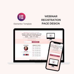 Elementor Template Webinar Registration