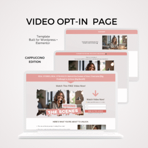 Video Optin Page - Built for WordPress & Elementor Cappuccino