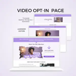 Video Opt-in Template Lavender